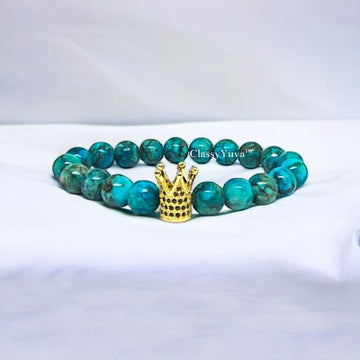 Exclusive Feroza Bracelet – Gold-Plated CZ Crown, Luxury & Style Combined