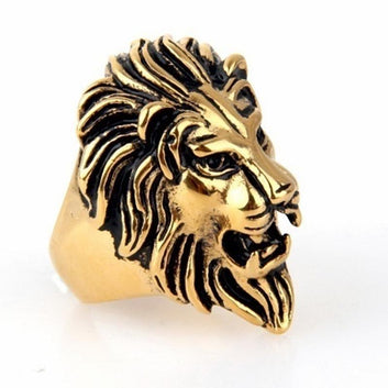 Premium Gold-Tone Steel Ring for Him
