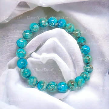 क्लासीयुवा® प्रीमियम दक्षिण अफ्रीकी फिरोज़ा रत्न ब्रेसलेट