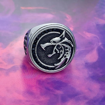 CY Premium Stainless Steel Hunter's Wolf Ring