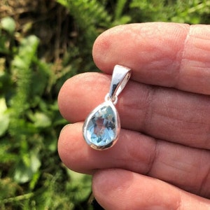 Blue Topaz stone Pendant original stone
