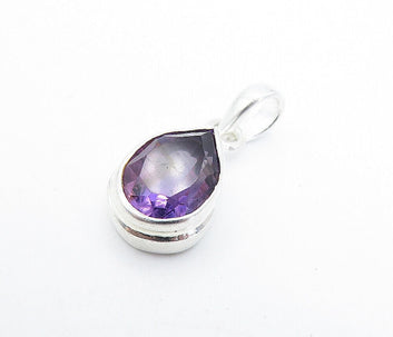 CY Amethyst Pendant Necklace in S-925 Silver