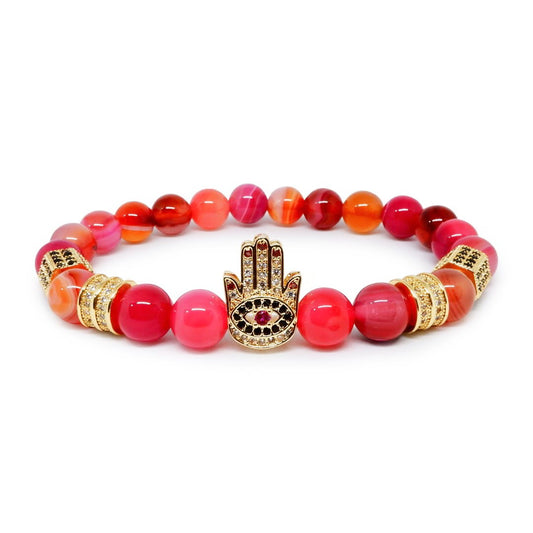 pink agate bracelet