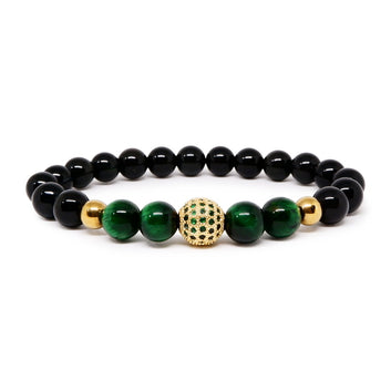 Money Luck Up Bracelet with 22k Gold Plated CZ Ball