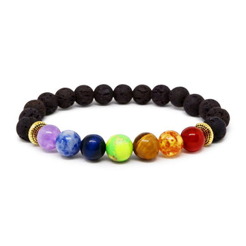 Lava Bracelet with 7 Chakra