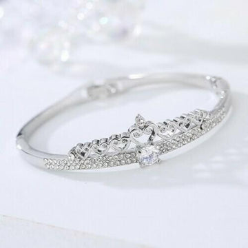 Crown Bracelet with Austrian Crystal
