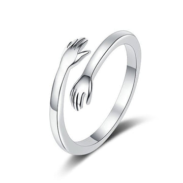 Hugging Ring Platinum Plated for Unisex