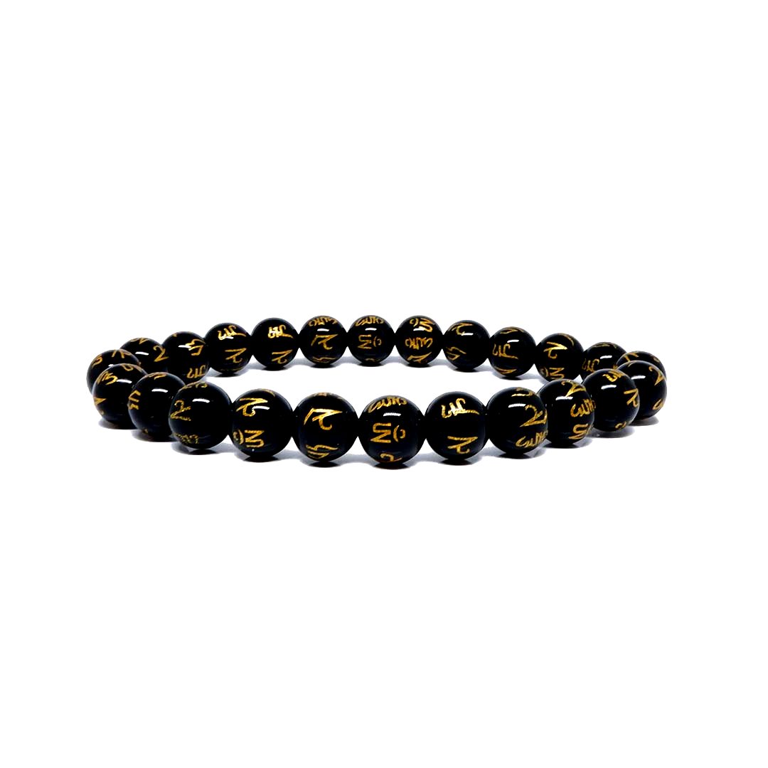 Feng Shui Meaning Of Black Onyx Bracelet Om Mani Padme Hum Black