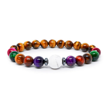Tiger Eye Bracelet with Howlite