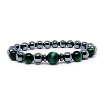 Tiger Eye Bracelet with Hematite