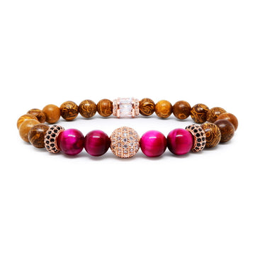 Royal Mariam Jasper Bracelet with CZ Ball & Charms