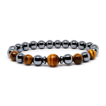 Tiger Eye Bracelet with Hematite