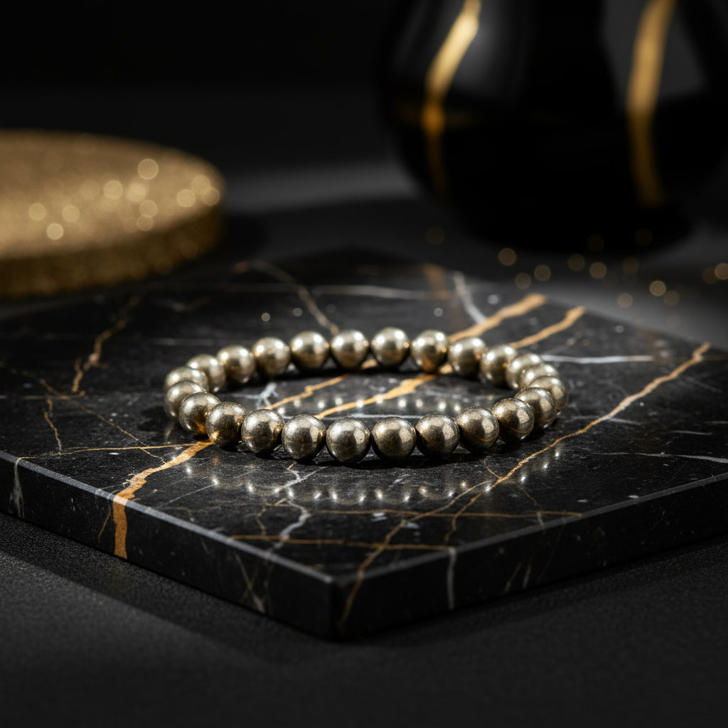 Money Magnet Good Luck Pyrite Bracelet - Main Image