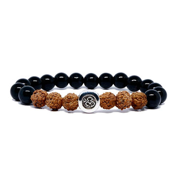 Purifying Rudraksha Agate Om Bracelet