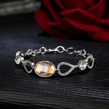 Platinum Plated Austrian Crystal Bracelet