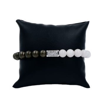 Money Magnet + Attract Love Bracelet with CZ Cuboid