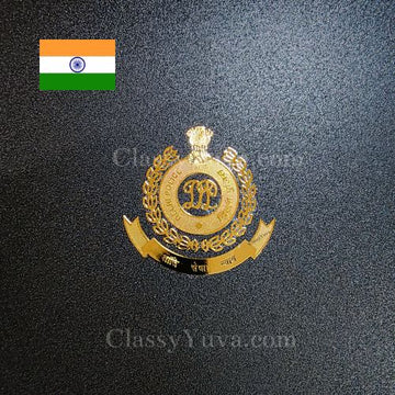 Premium Delhi Police Gold Plated Sticker – Show Your Respect & Pride - Pack of 4