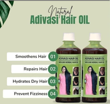 Adivasi Neelgiri Herbal Hair Oil 125ml Each (Pack of 2)