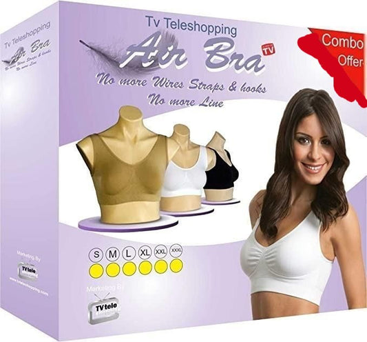 Womens Multicolor Air Bra (Pack of 3)