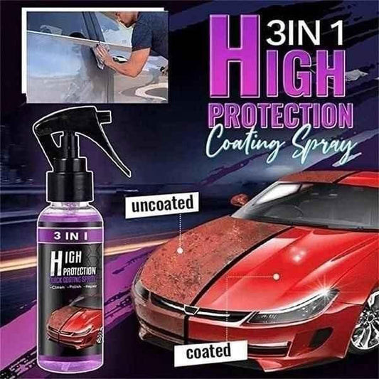 3 in 1 High Protection Quick Car Ceramic Coating Spray - Car Wax Polish Spray (Pack of 1)
