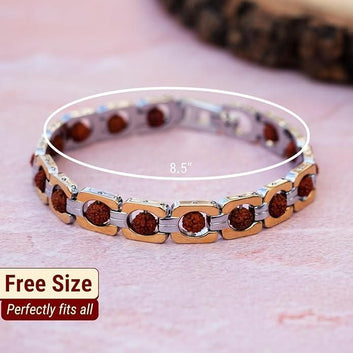 Gold Plated DuoTone Rudraksha Bracelet (Pack of 2)