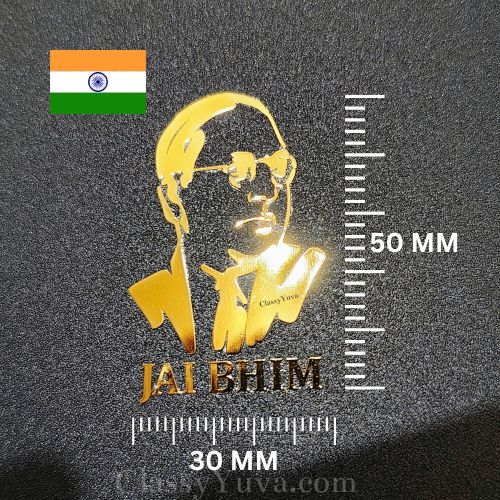 Jai Bhim Gold Plated Badge Sticker – Honor the Legacy of Babasaheb 🔵 - Pack of 4