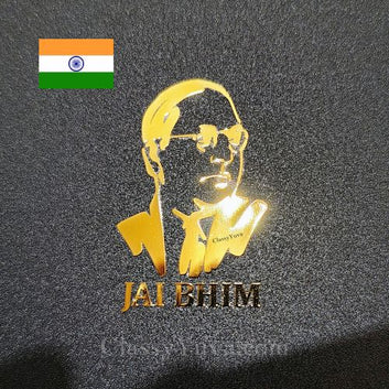 Jai Bhim Gold Plated Badge Sticker – Honor the Legacy of Babasaheb 🔵 - Pack of 4