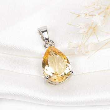 Attract Wealth, Joy & Confidence Citrine Pendant in S-925 Silver