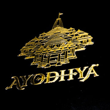 Ayodhya Ram Temple Hindu Decal Sticker for Cars, laptops, Indoor by ClassyYuva.com Stickers (Gold)