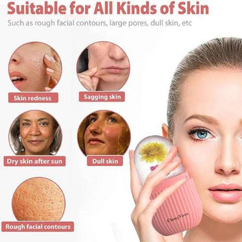 Face Spa: Silicone Ice Facial Massager