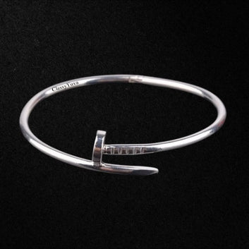 Gold Plated Stainless Steel Anti Tarnish Continuous Nail Hinged Bracelet