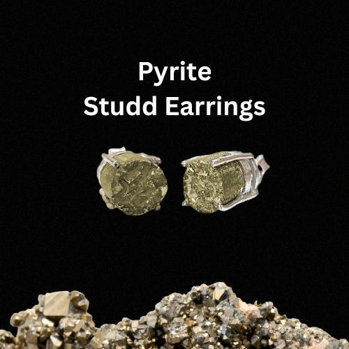 Pyrite Studd Earrings For Men & Women