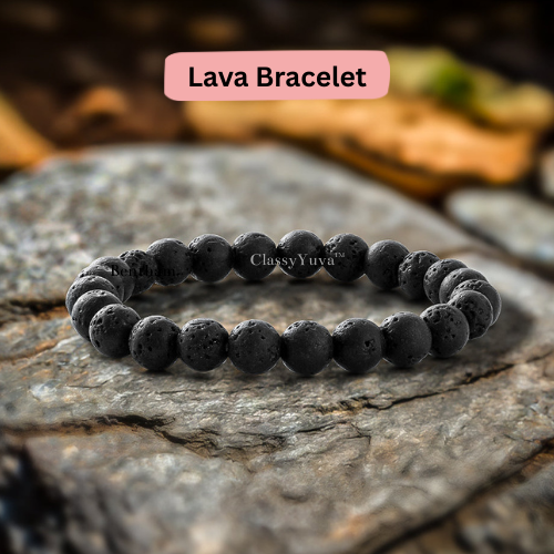 Premium Lava Crystal Bracelet for Energy & Grounding