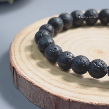 Premium Lava Crystal Bracelet for Energy & Grounding