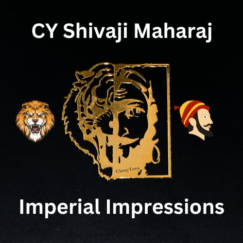 Golden Glory: Shivaji Maharaj Emblem Stickers Set of-4