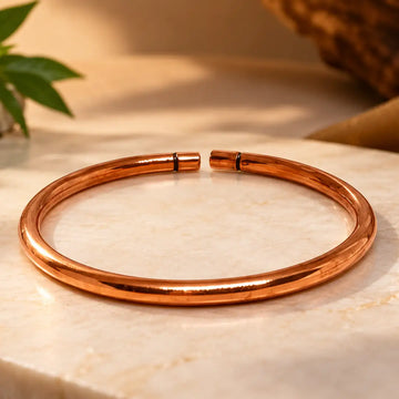 Premium Copper Magnetic Kada Bracelet for Men | Minimalist Open Cuff Design | GemsYatra