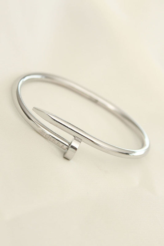 Fashionable Silver Nail Bracelet