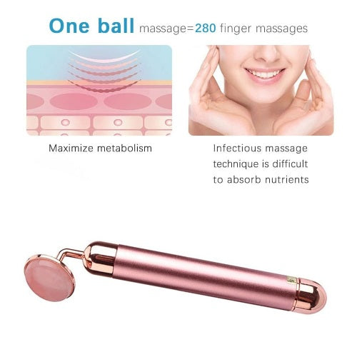 Rose Quartz Vibrating Facial Massager