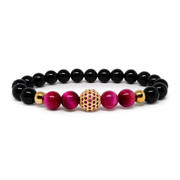 Money Luck Up Bracelet with 22k Gold Plated CZ Ball