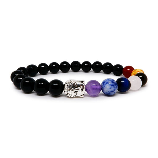 Health Knowledge and Overall Well Being Buddha Meditation Bracelet with 7 Chakra