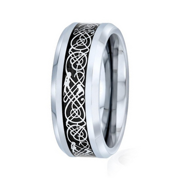 The Shiny Silver Celtic Pattern Stainless Steel Ring
