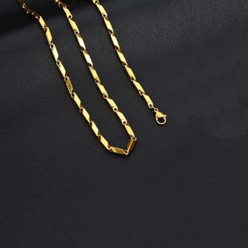 Italian Stainless Steel 22k Gold Plated Chain for Men/Boys