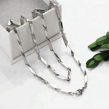 Italian Stainless Steel Platinum Plated Chain for Men/Boys