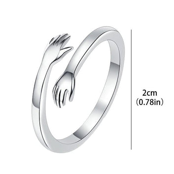Hugging Ring Platinum Plated for Unisex