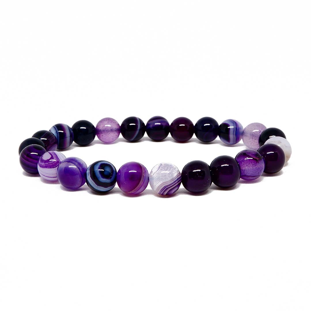 Meditation & Spiritual Transformation Purple Agate Bracelet