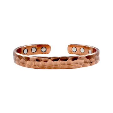 Hammer Flatten Shape Magnetc Therapy Copper Bracelet with 6 powerful Magnet for Unisex