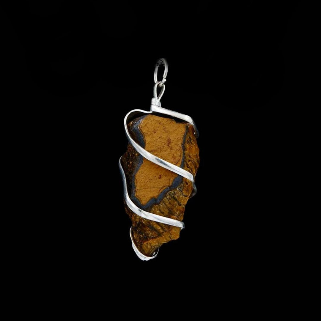 Protects from the evil eye Raw Tiger Eye Pendant