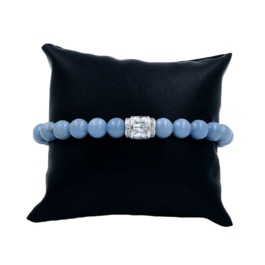 Emotional Healing, Communication, and spiritual growth Angelite Bracelet