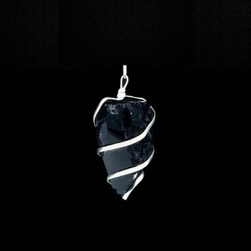 Calming and Clearing Aura Raw Tourmaline Pendant