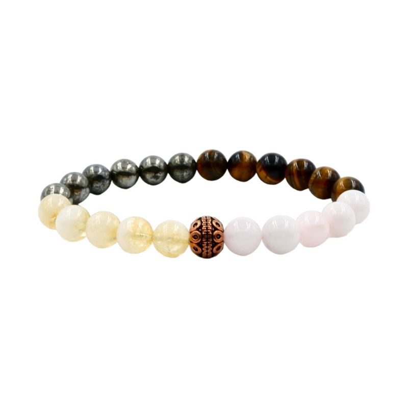 4 Crystal Bracelet with Copper Charm